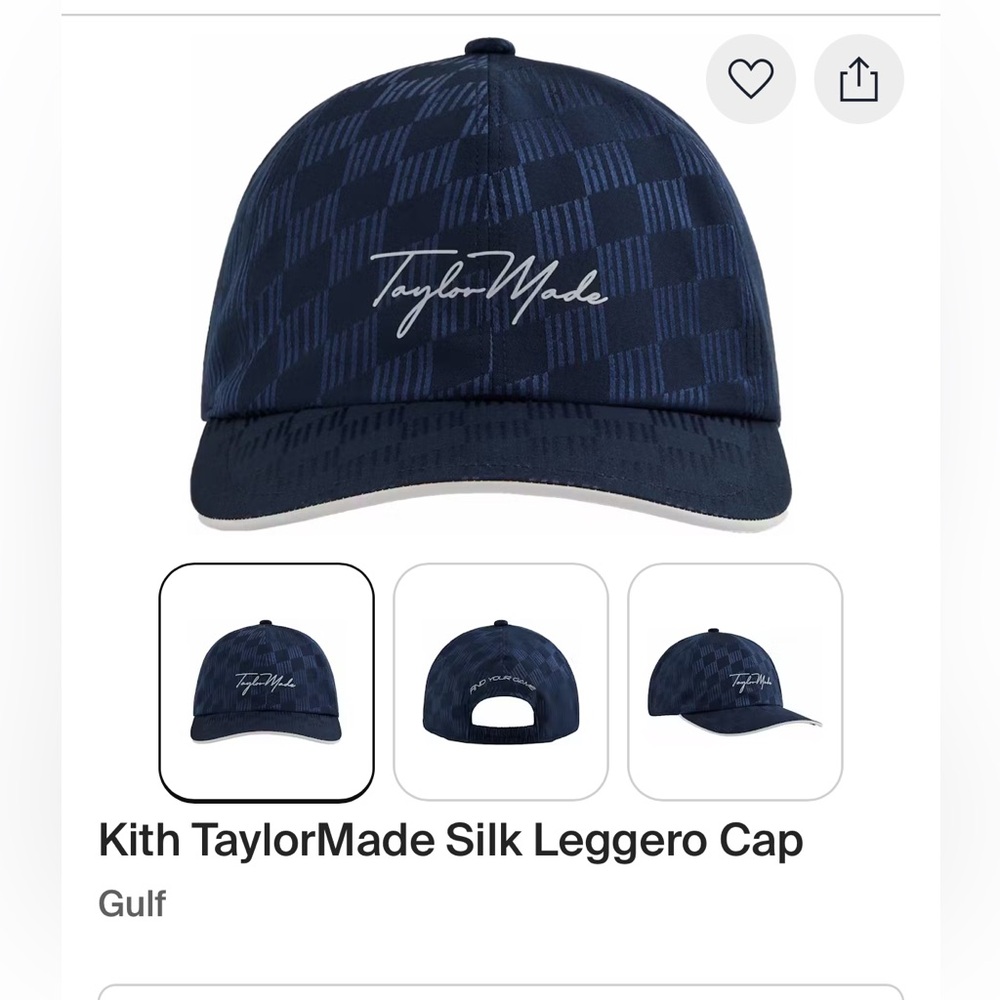 NWT KITH x TaylorMade Silk Leggero Cap